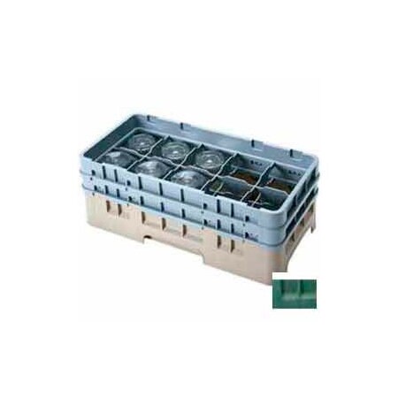 Cambro Cambro - Camrack Glass Rack 10 Compartments, 11-3/4" Max. Height, Sherwood Green 10HS1114119
